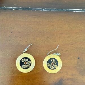 Elvis Presley golden records women's earrings New